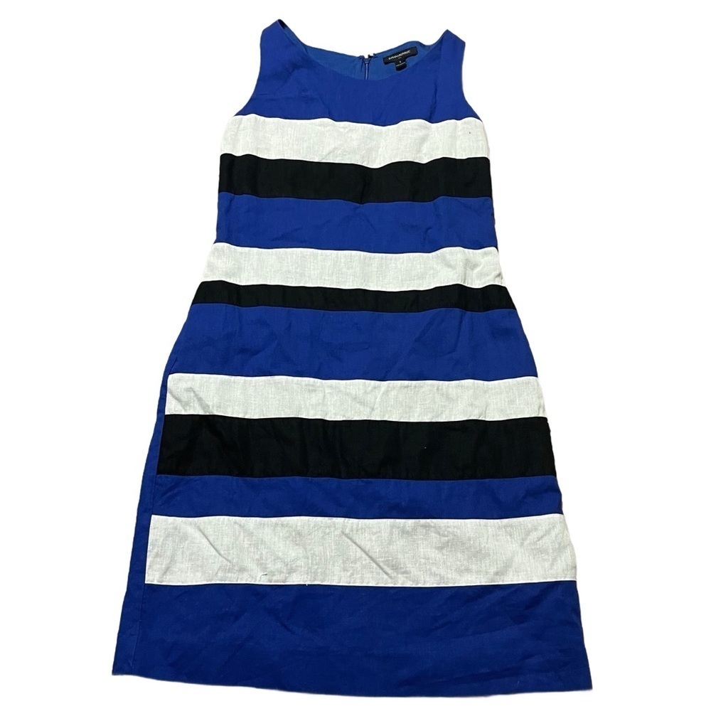 Banana Republic Linen Striped Midi Dress Size 2 Lightweight Business Casual